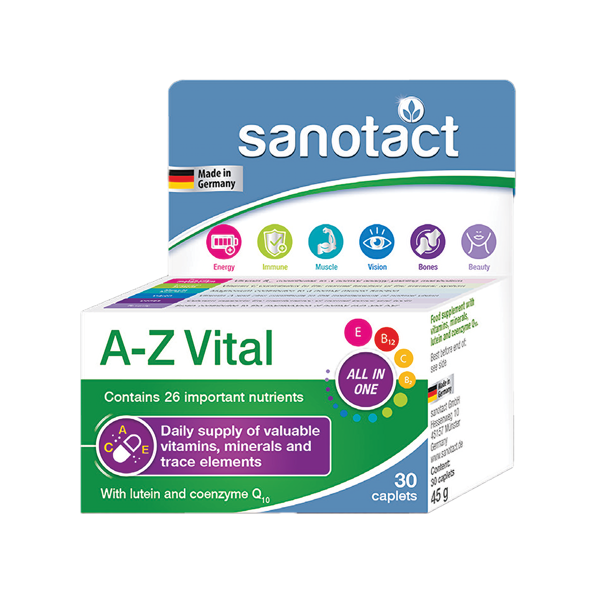 Sanotact A-Z Vital 30 Coated Tablets