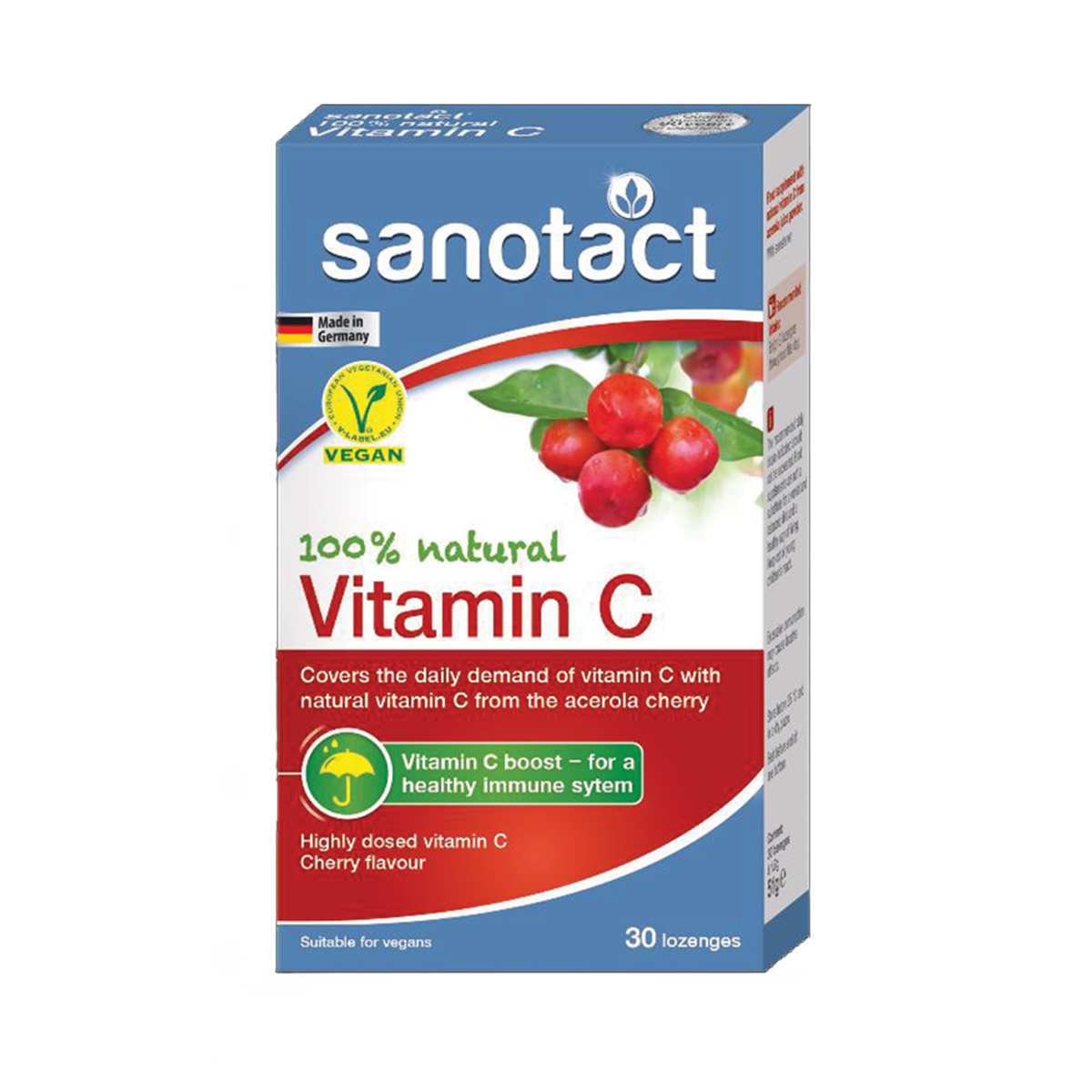 Sanotact 100% Natural Vitamin C 30 Lozenges